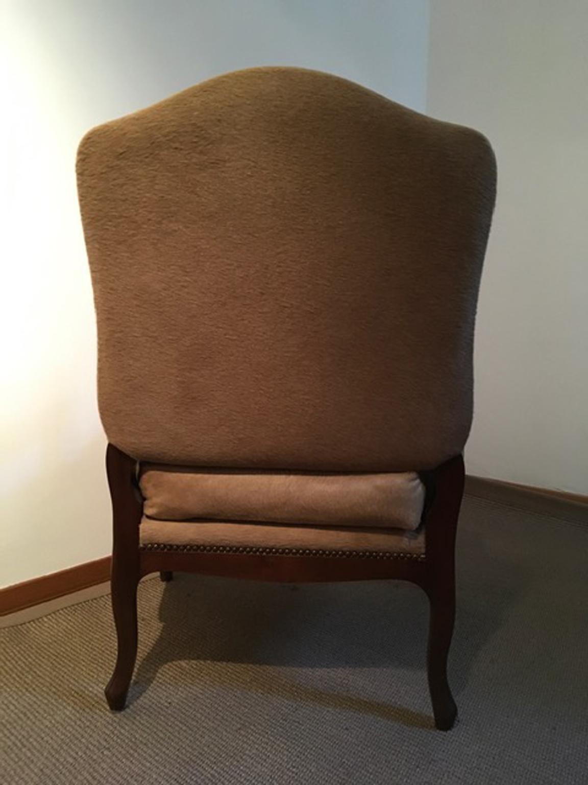 1990 Italy Postmodern Blond Cow Leather Armachair For Sale 9