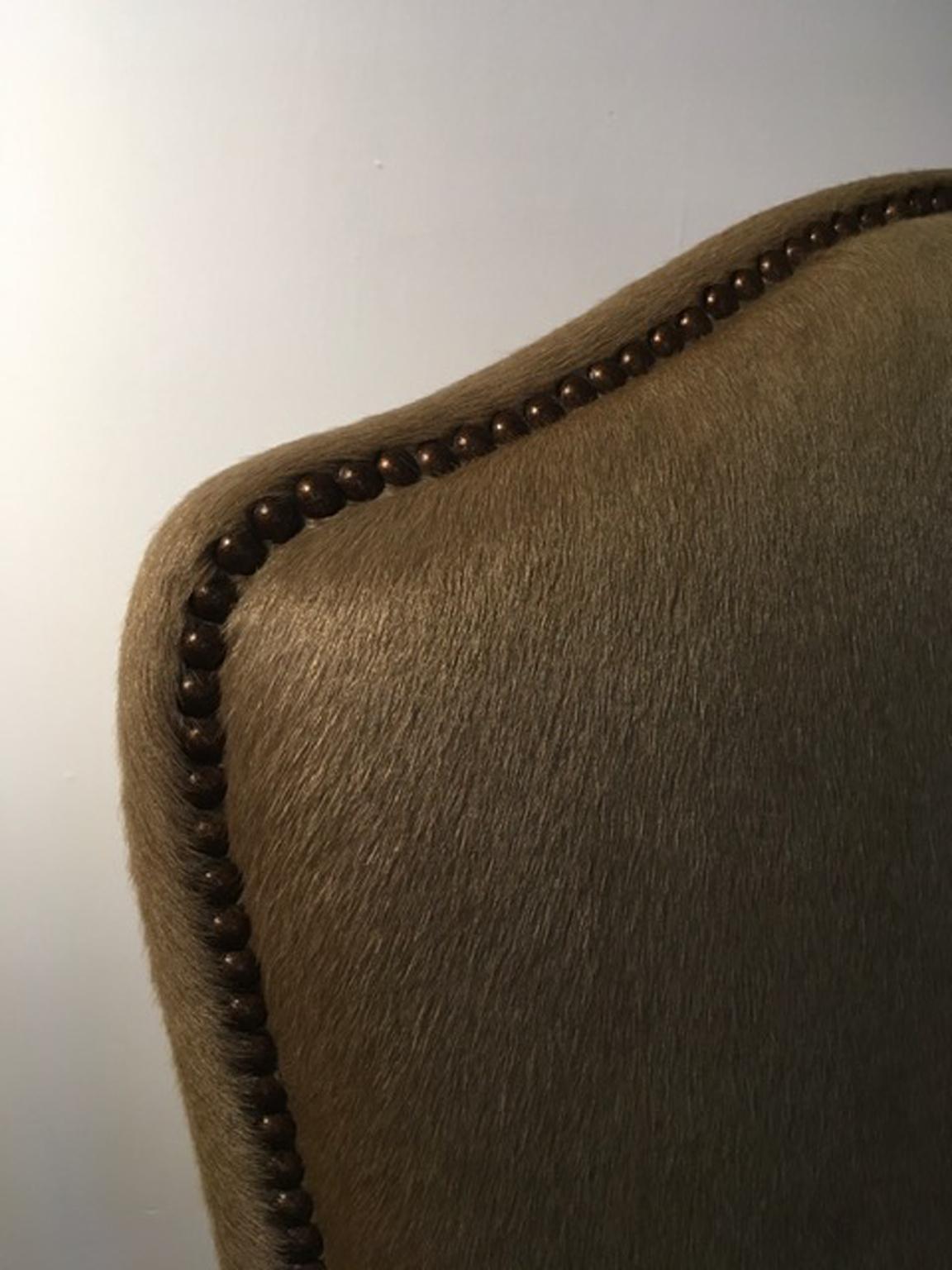 1990 Italy Postmodern Blond Cow Leather Armachair In Good Condition For Sale In Brescia, IT
