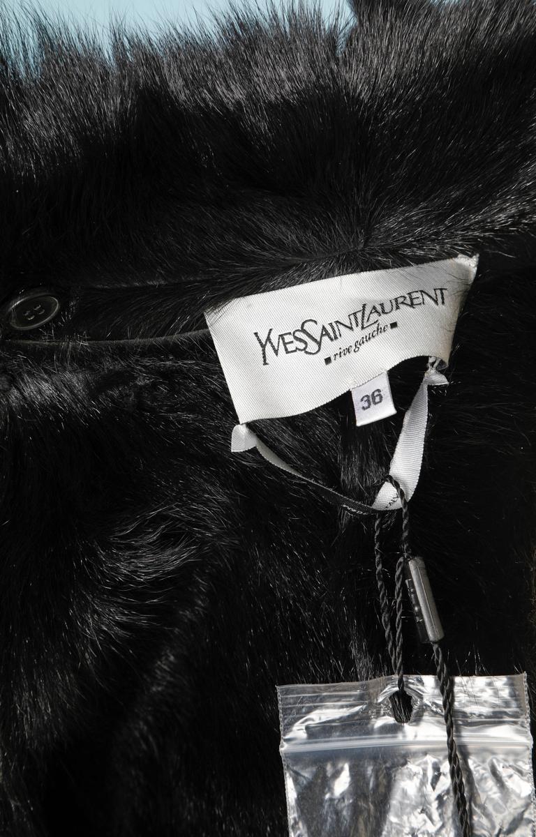 1990 Jacket in suede and black fur by Yves Saint Laurent 3