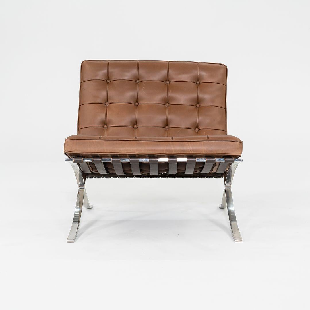 1990 Knoll Barcelona Lounge Chairs by Mies van der Rohe Model 250LS 4x Available en vente 2