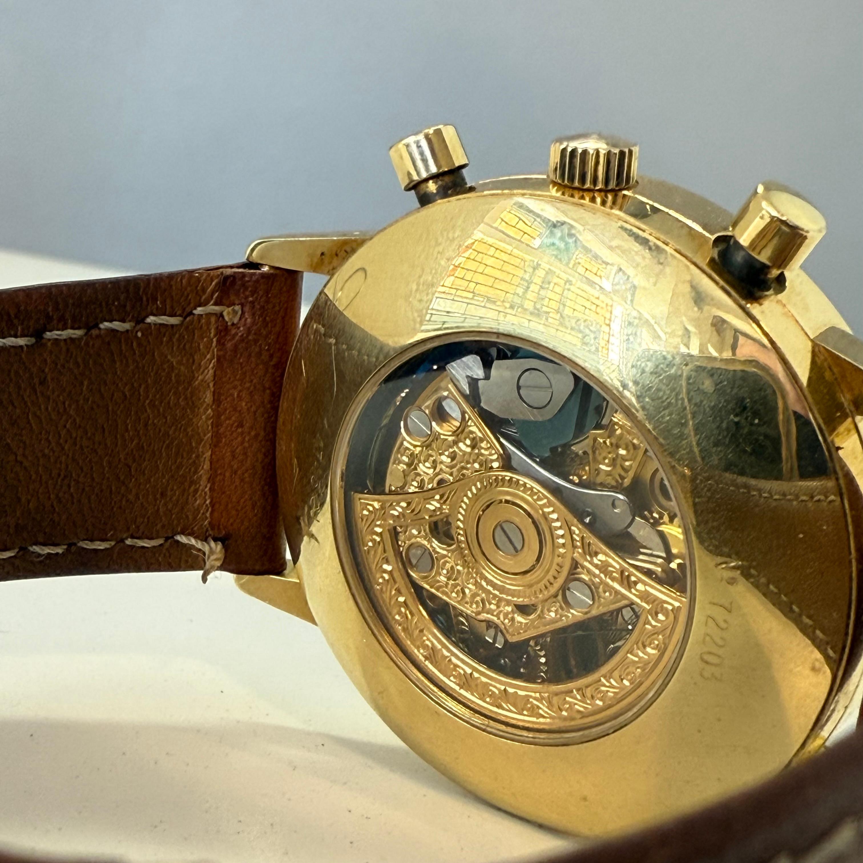 1990 Limitierter Girard-Perregaux Gold Chronograph Mondphase im Zustand „Hervorragend“ im Angebot in Gazzaniga (BG), IT