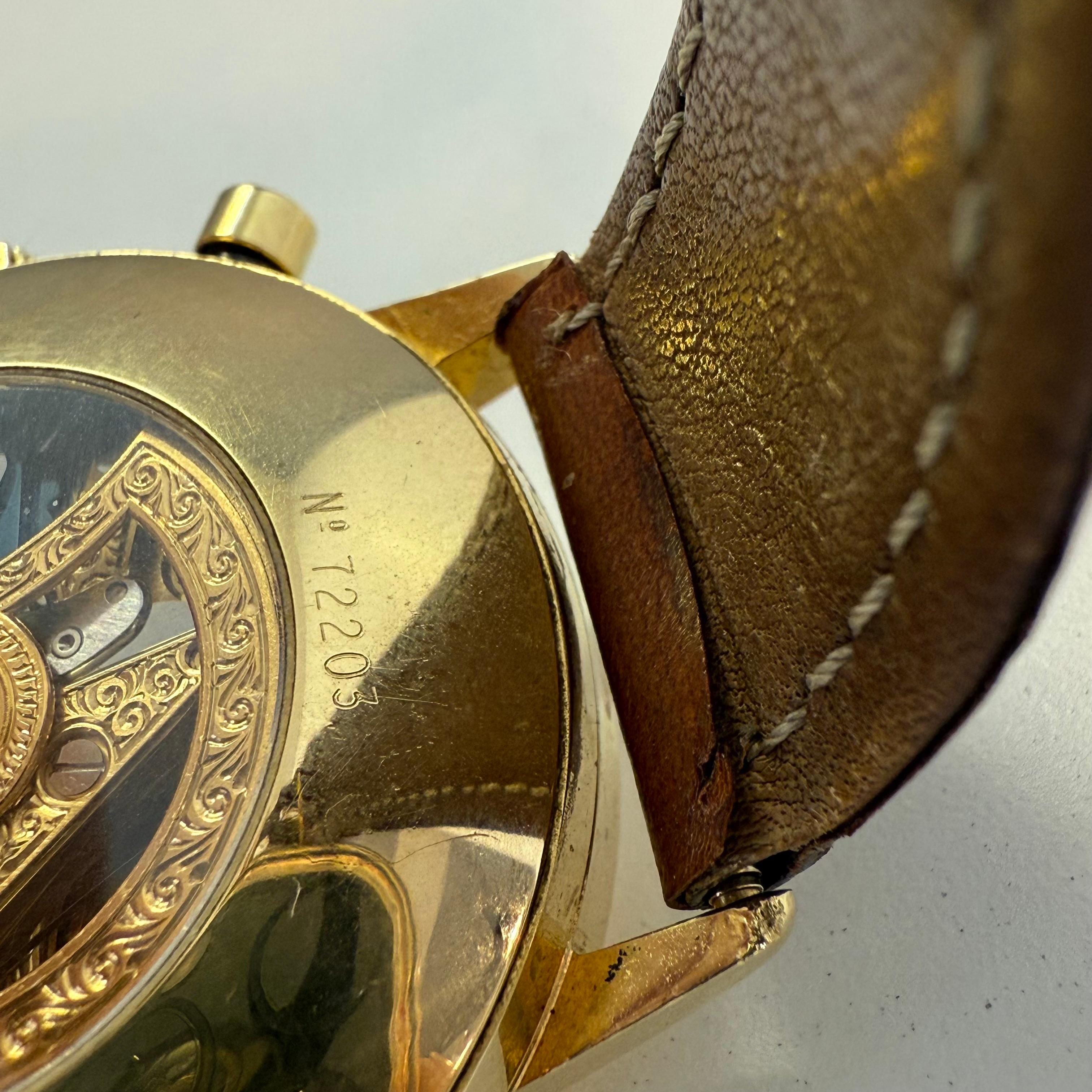 1990 Limitierter Girard-Perregaux Gold Chronograph Mondphase im Angebot 3