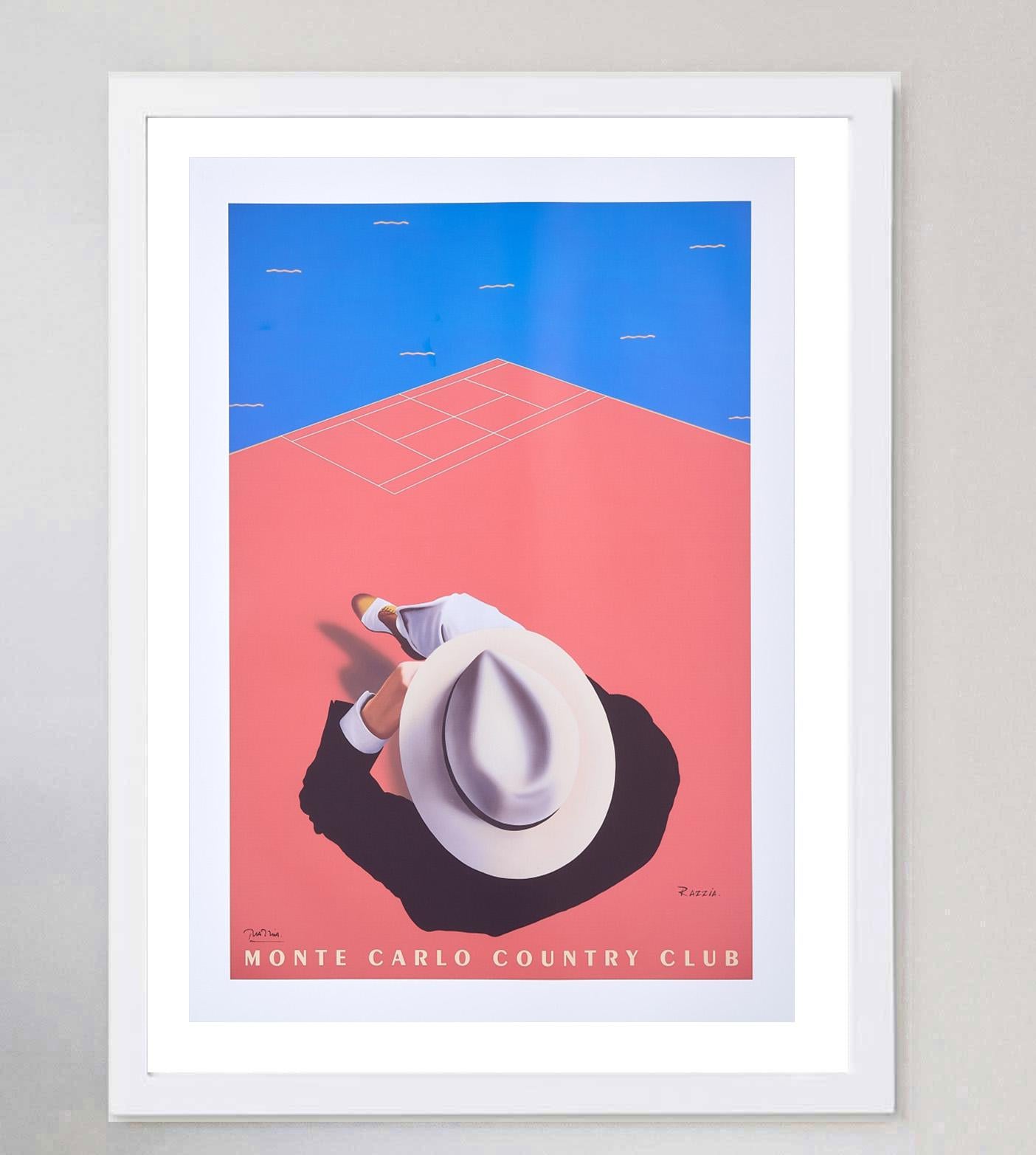 1990 Monte Carlo Country Club - Razzia Original Vintage Poster im Zustand „Gut“ im Angebot in Winchester, GB