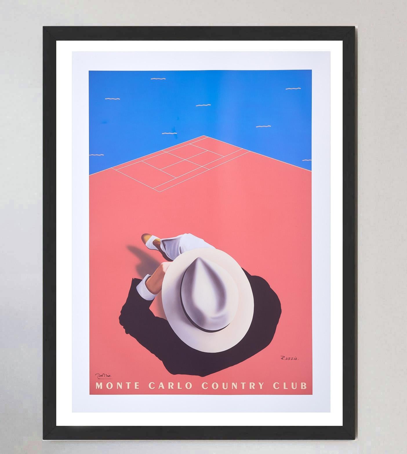 1990 Monte Carlo Country Club - Razzia Original Vintage Poster (Ende des 20. Jahrhunderts) im Angebot
