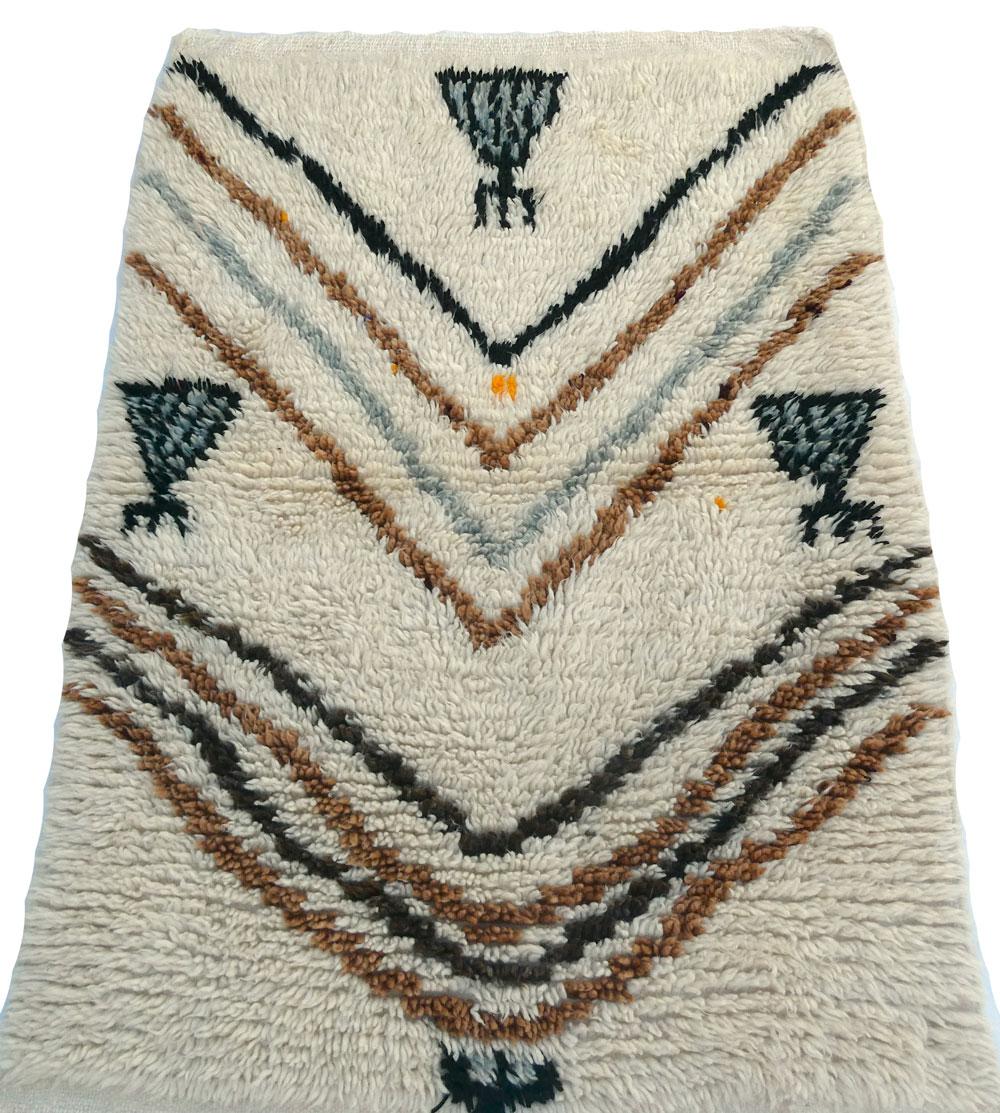 Laine Tapis Azilal marocain 1990 2'8 x 3'11 en vente