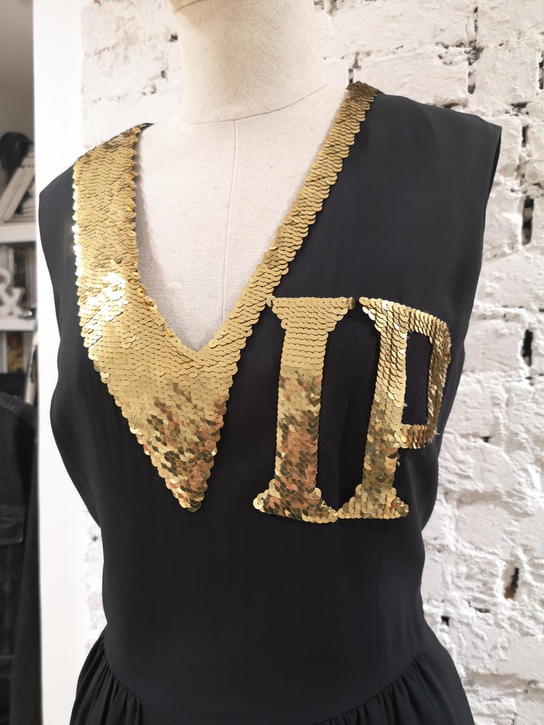 Moschino White and Black Dress with Gold Zipper main image 0