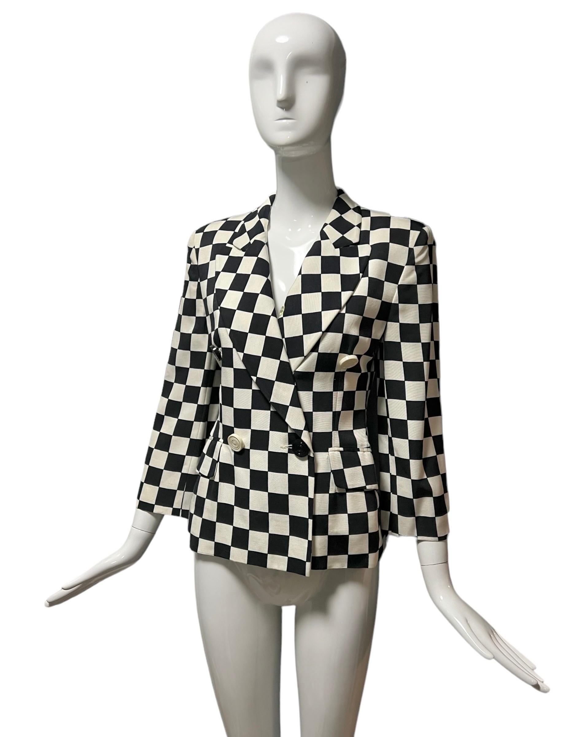 Noir Blazer vintage Moschino 1990 en vente