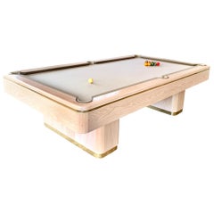 1990 Olhausen Oak and Brass Pool Table