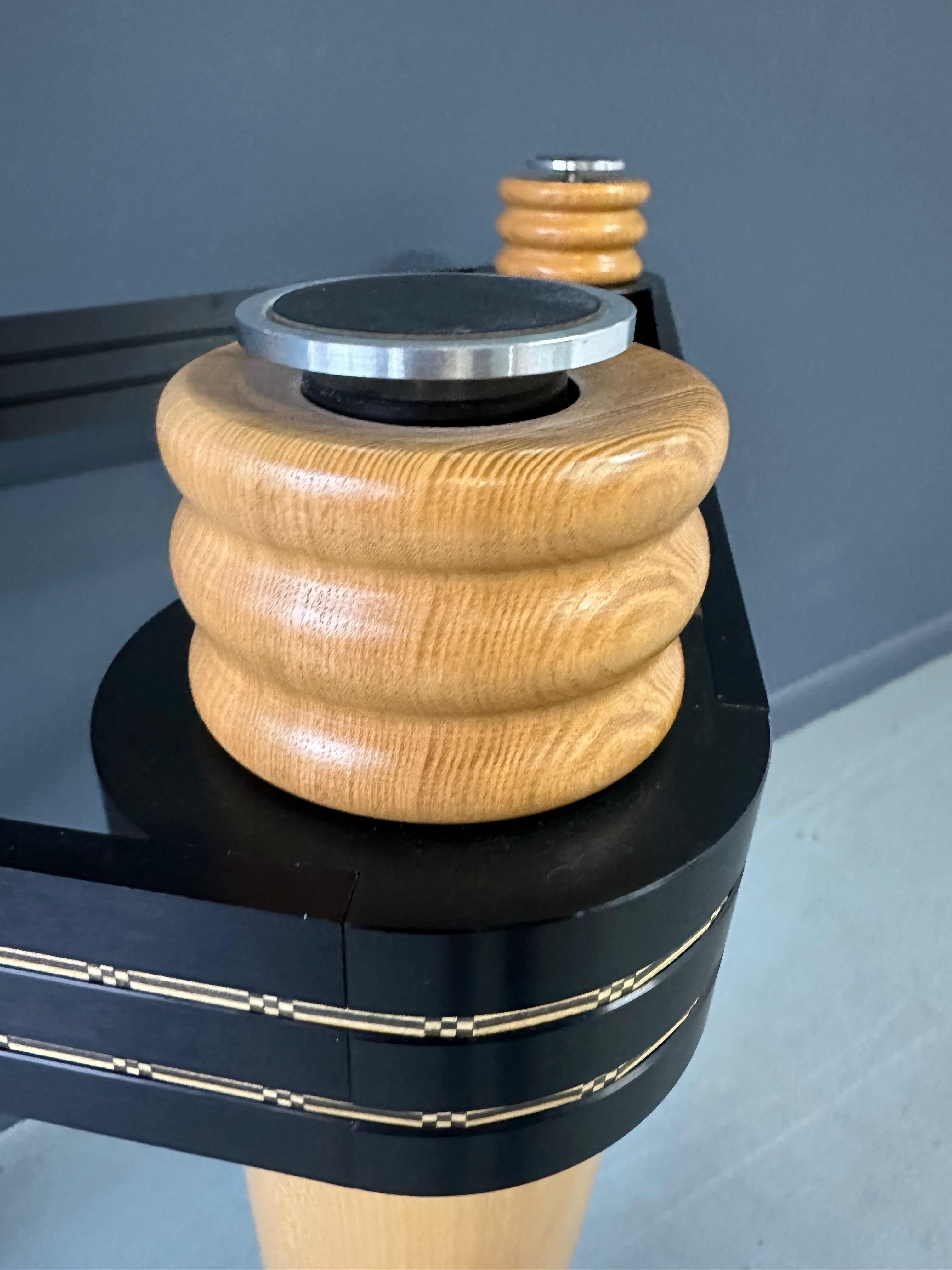Table d'entrée post-moderne Demi-Lune conçue par Kaiser Newman en hêtre, 1990 en vente 4
