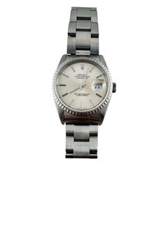 1990 Rolex Datejust 36 Uomo Orologio in Steele 16620 Automatico Quadrante Silver #20661