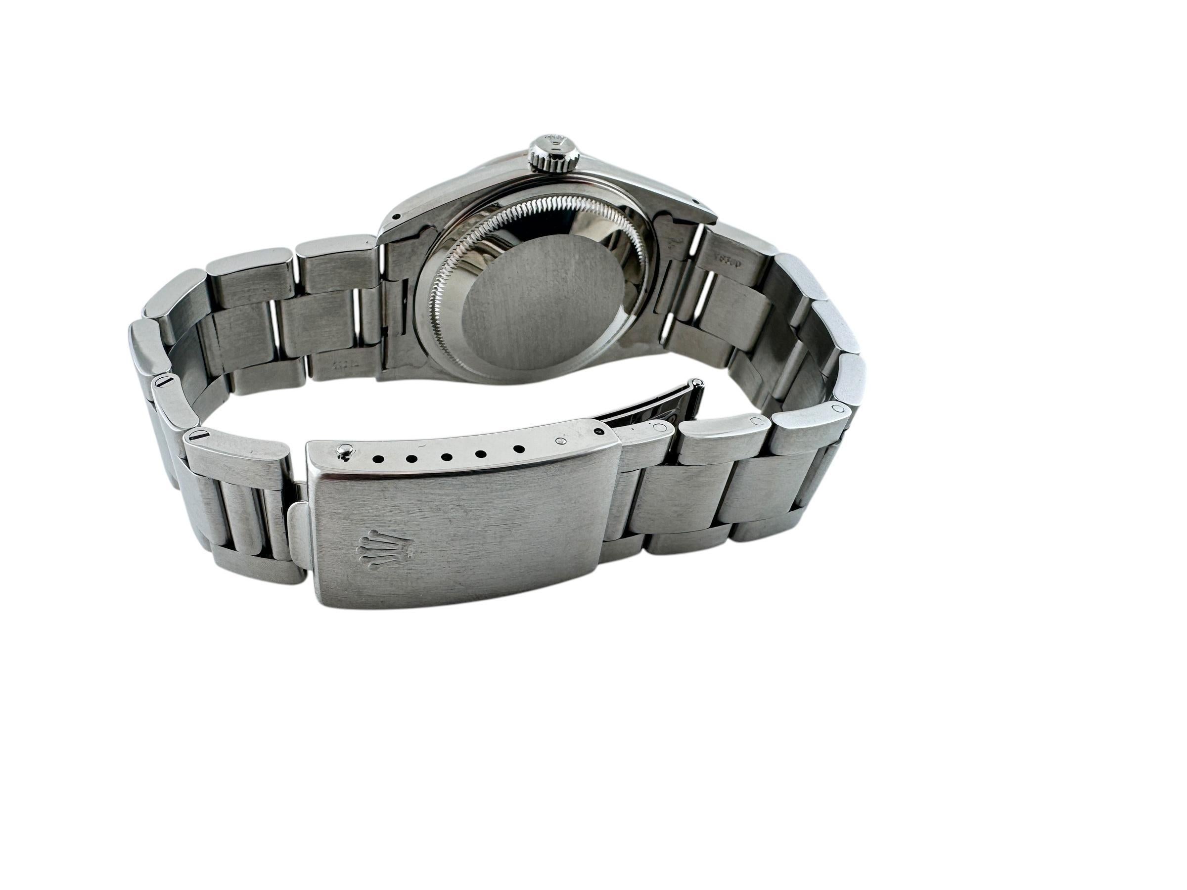 1990 Rolex Datejust 36 Men's Steel Watch 16620 Automatic Silver Dial #20661 en vente 2