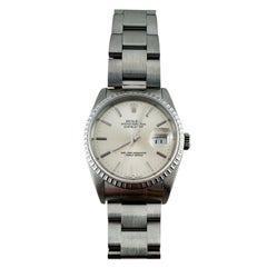 1990 Rolex Datejust 36 Men's Steel Watch 16620 Automatic Silver Dial #20661