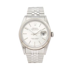 1990 Rolex Datejust Steel 
White Gold 16234 Wristwatch