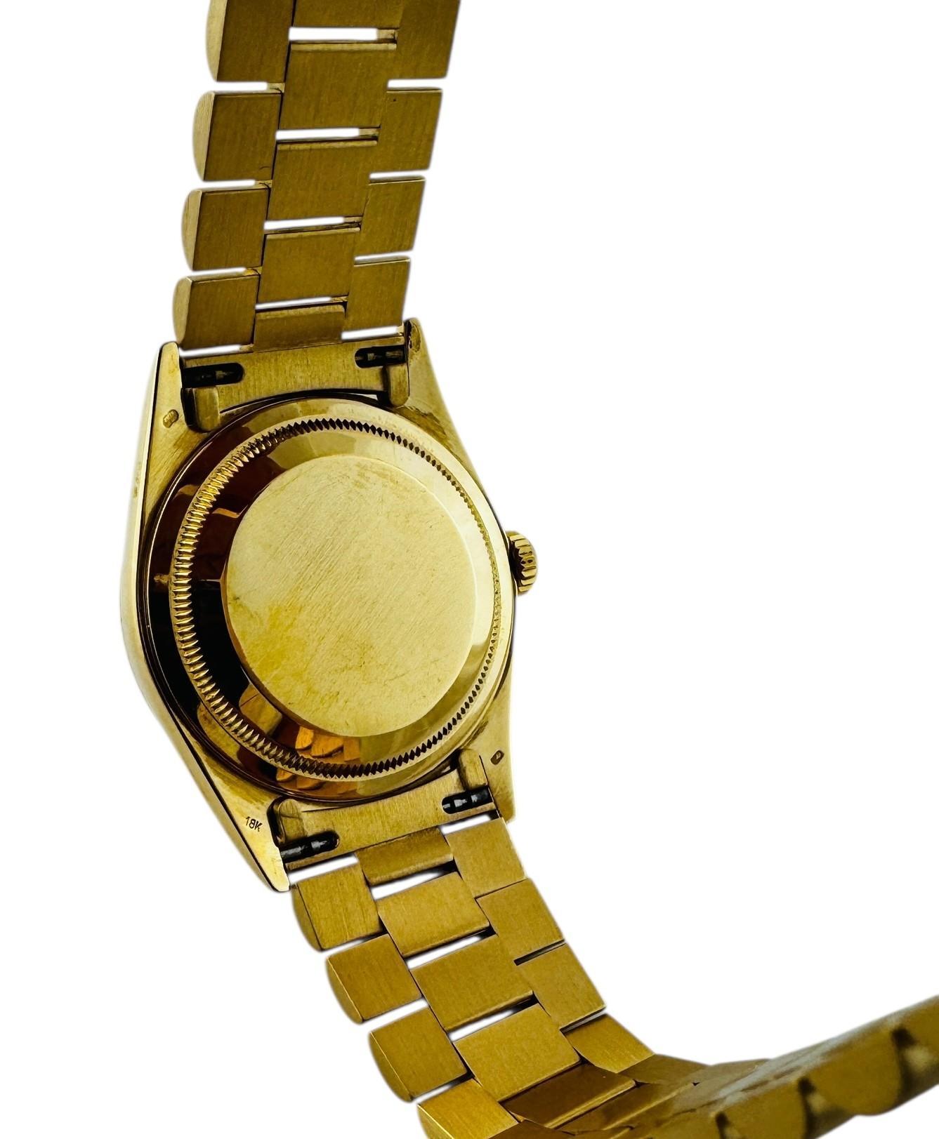 1990 Rolex Day-Date President 18248 Montre en or jaune 18K 36mm Boîte #23235 en vente 3