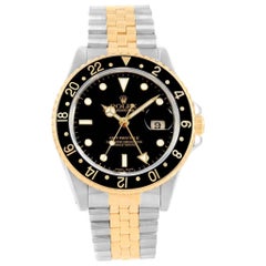 1990 Rolex GMT Master II 18K Yellow Gold and Stainless Steel