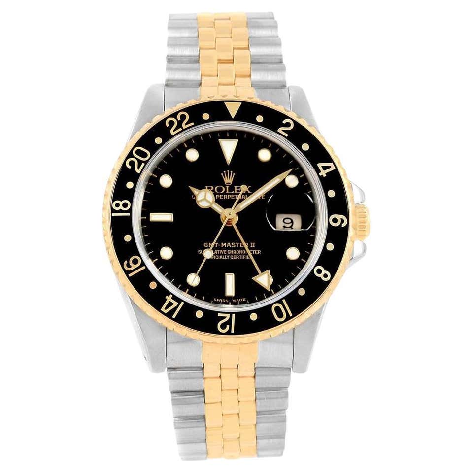 Gmt Clips Vintage Ladies Rolex w/ Diamond Sapphire and Emerald in 18K w/ Clips ...