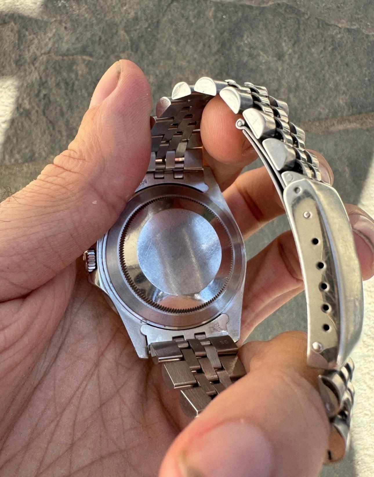 De los hombres 1990 Rolex GMT-Master II COKE 40mm Negro Rojo Inoxidable JUBILEE 16710 en venta