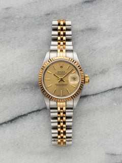 1990 Rolex Lady-Datejust 69173 Two-Tone Auto Champagne Dial 26mm