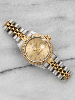 1990 Rolex Lady-Datejust 69173 Two-Tone Auto Champagne Dial 26mm