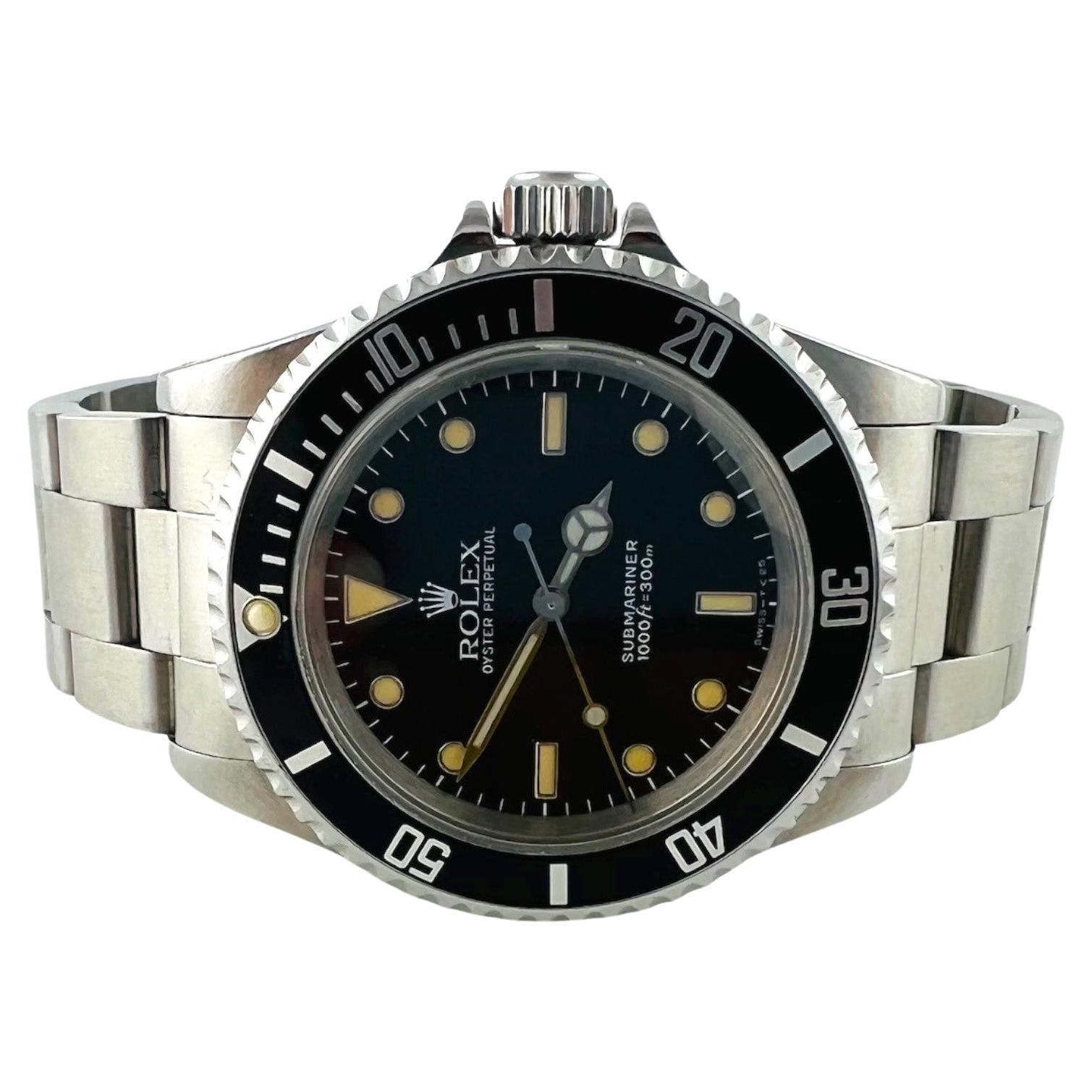 1990 Rolex Submariner Men's Watch 14060 Black Dial Bezel 40mm Patina