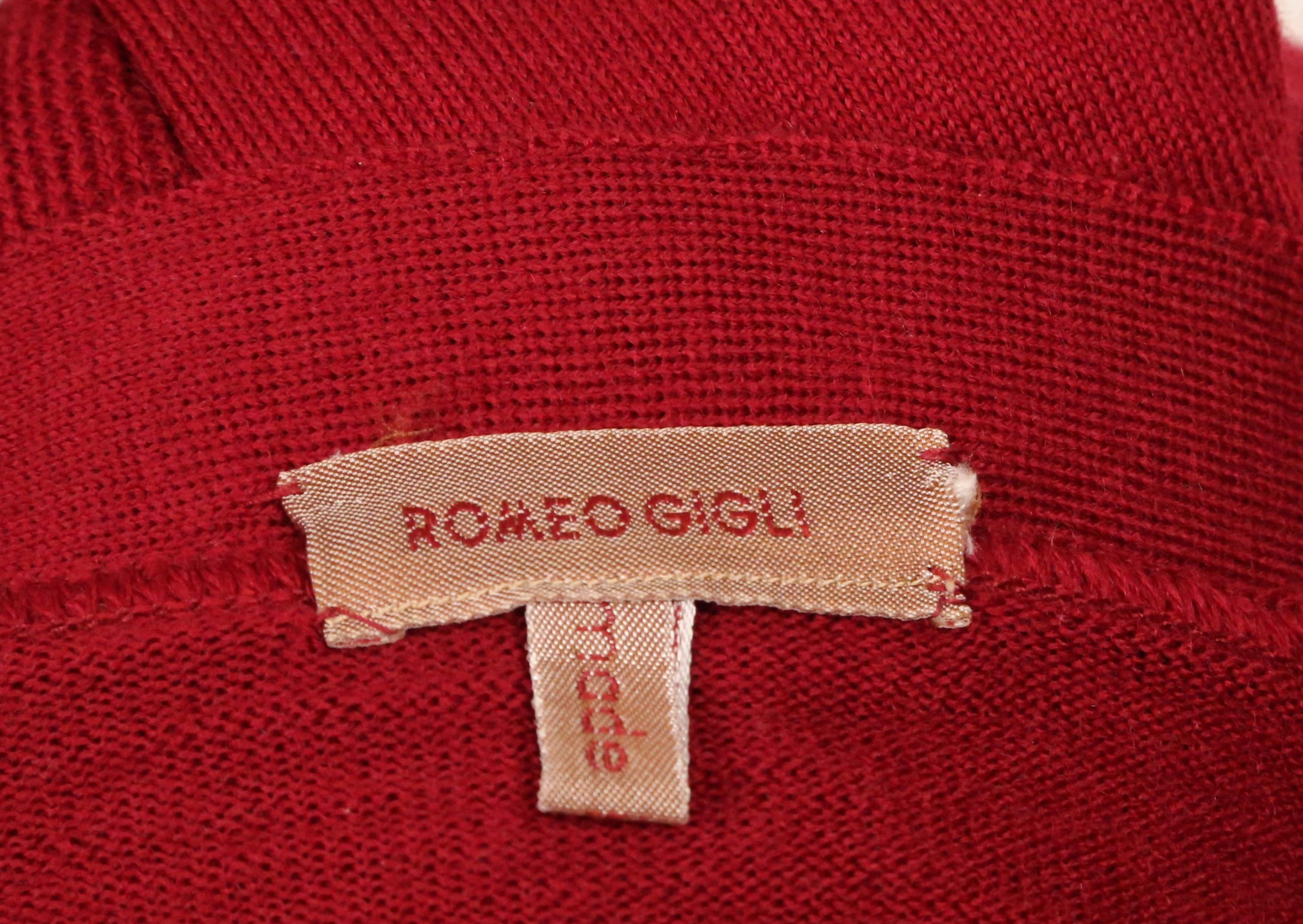 ROMEO GIGLI pull cardigan asymétrique en laine, 1990 en vente 5