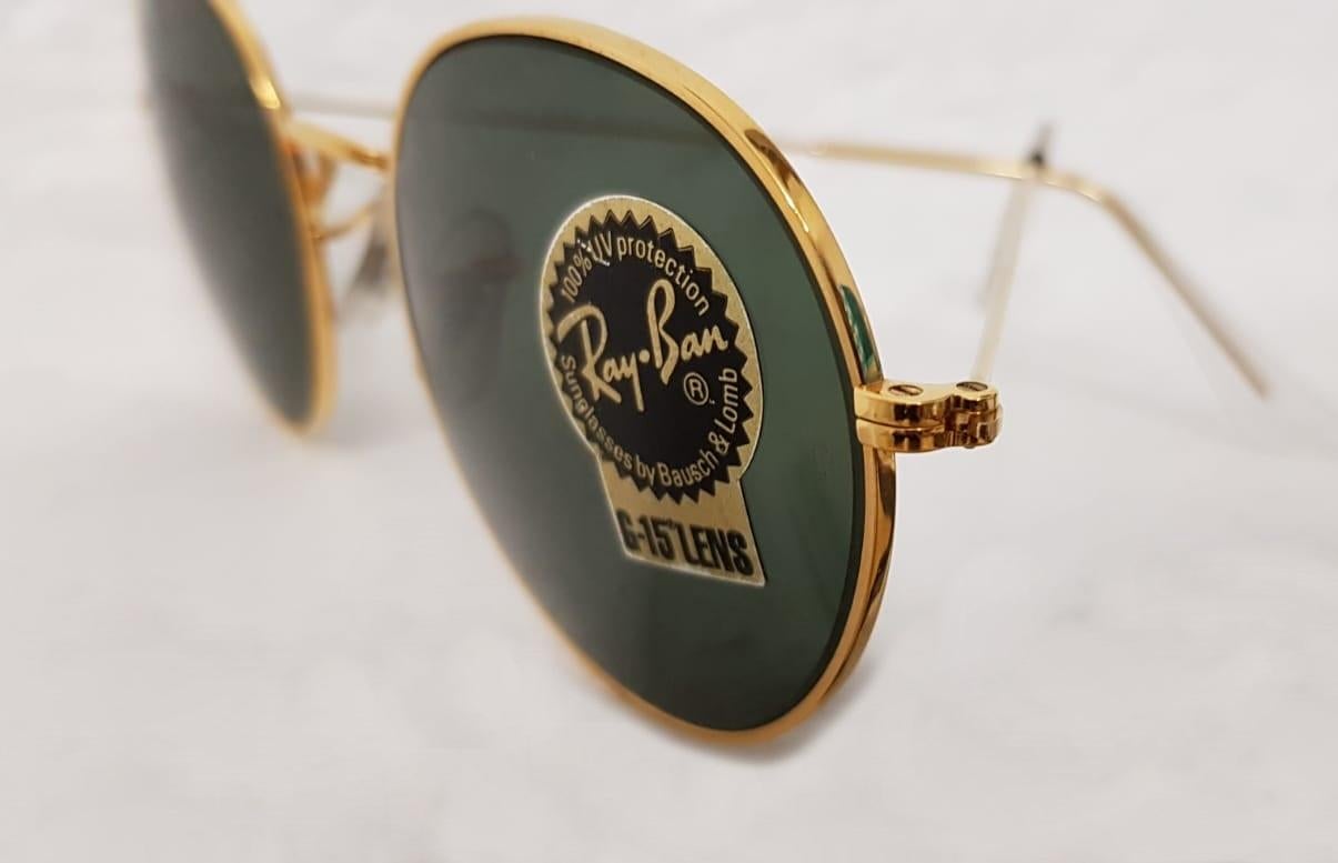 1990´s Bausch & Lomb Ray-Ban Round - WO607 In New Condition For Sale In Madrid, Spain