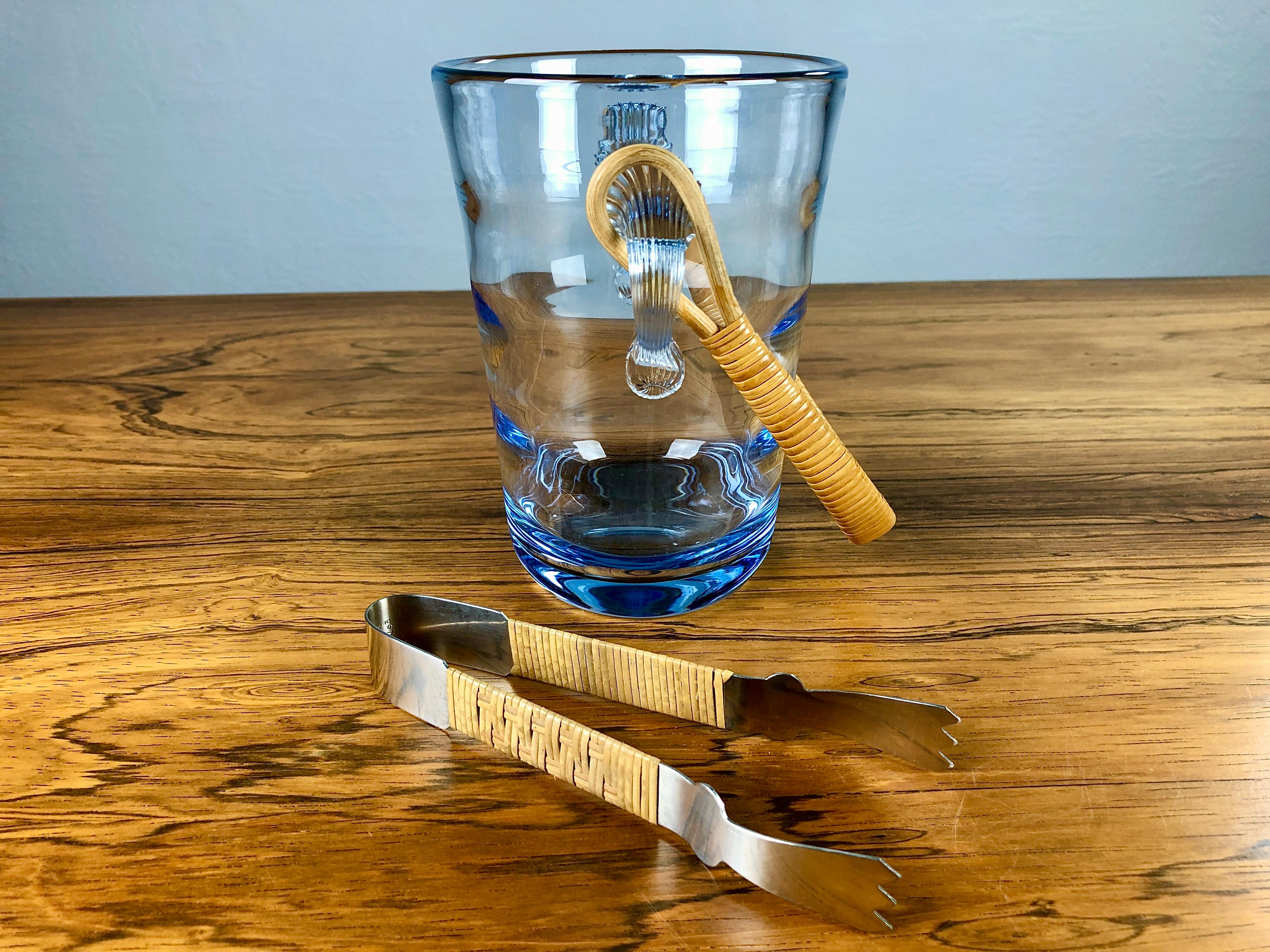 Modern 1990´s Set of Two Danish Ice Buckets in Glass by Per Lütken for Holmegaard