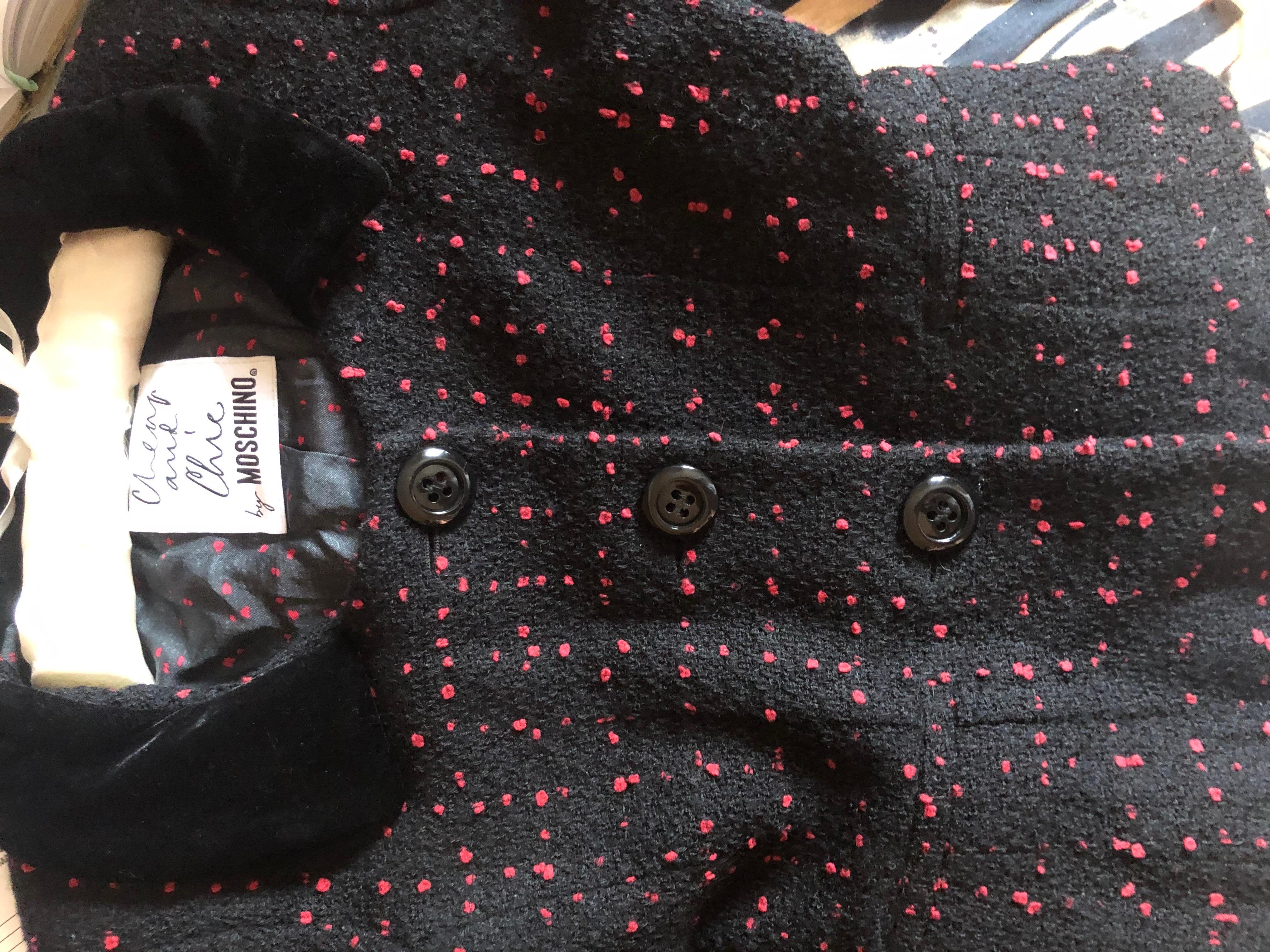 Black 1990´s Vintage Moschino jacket  For Sale