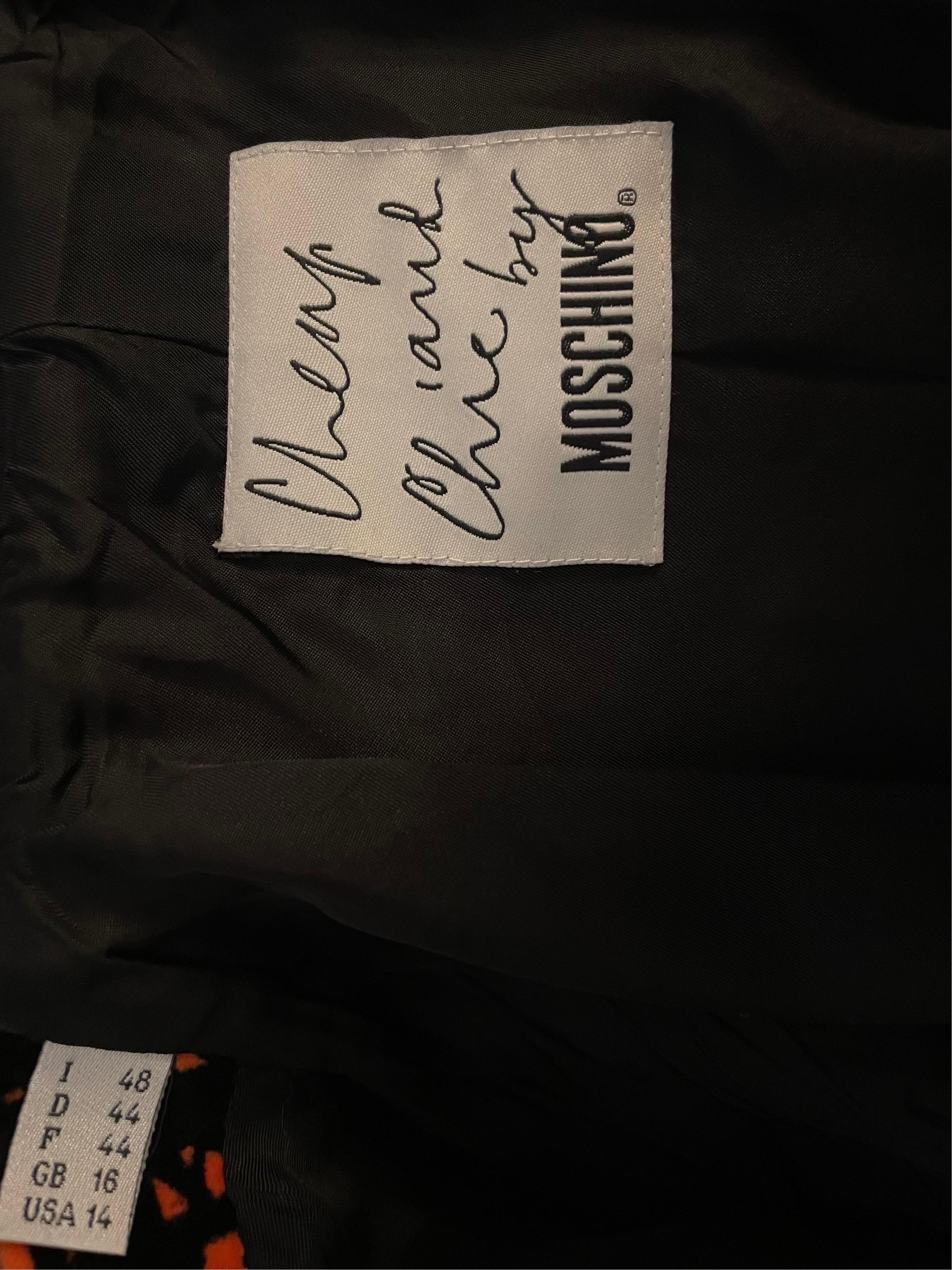 1990´s Vintage Moschino Jacket  In Excellent Condition For Sale In LAGNY-SUR-MARNE, FR