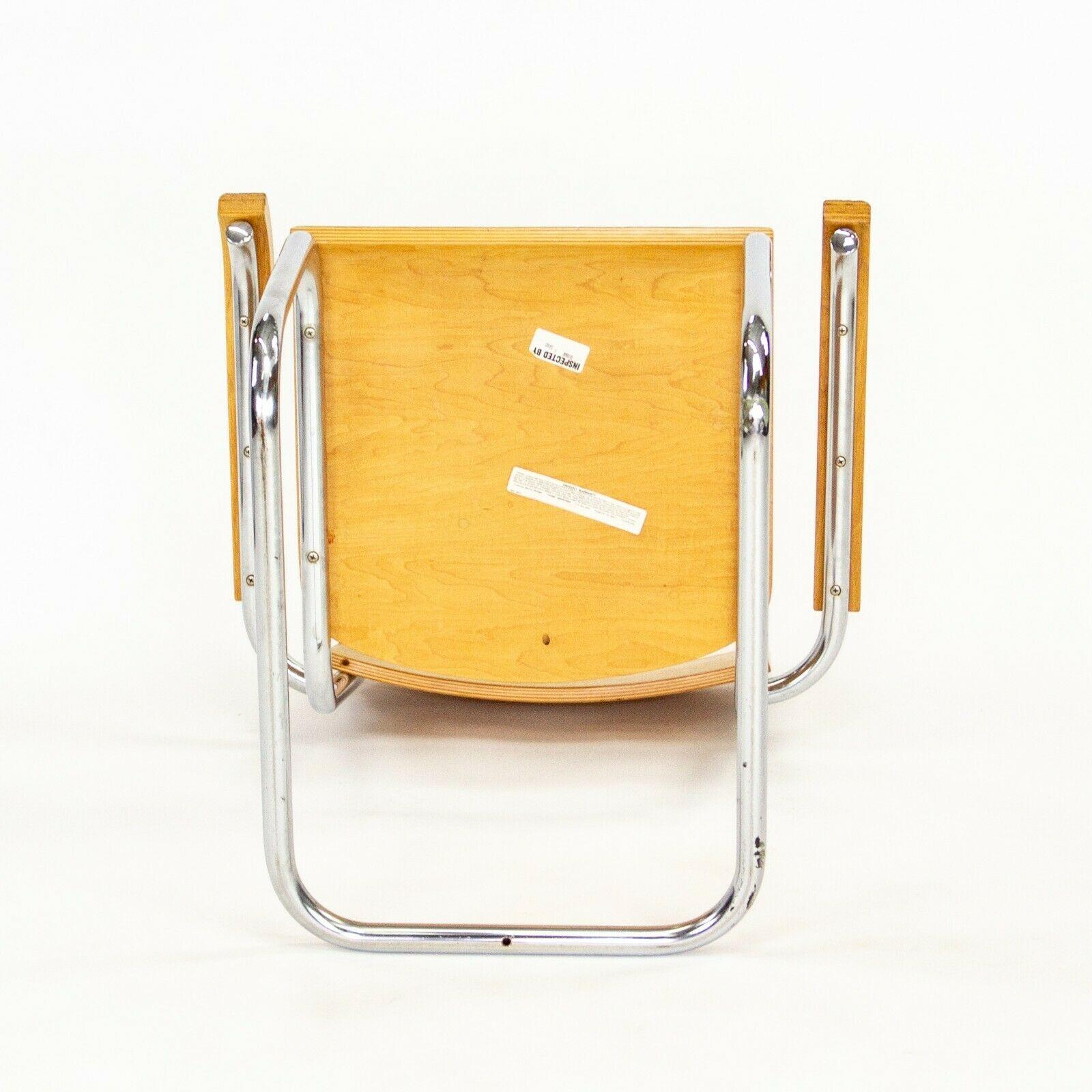 Ensemble de trois chaises de salle à manger Mart Stam pour Thonet Bauhaus en chêne, 1990 en vente 3