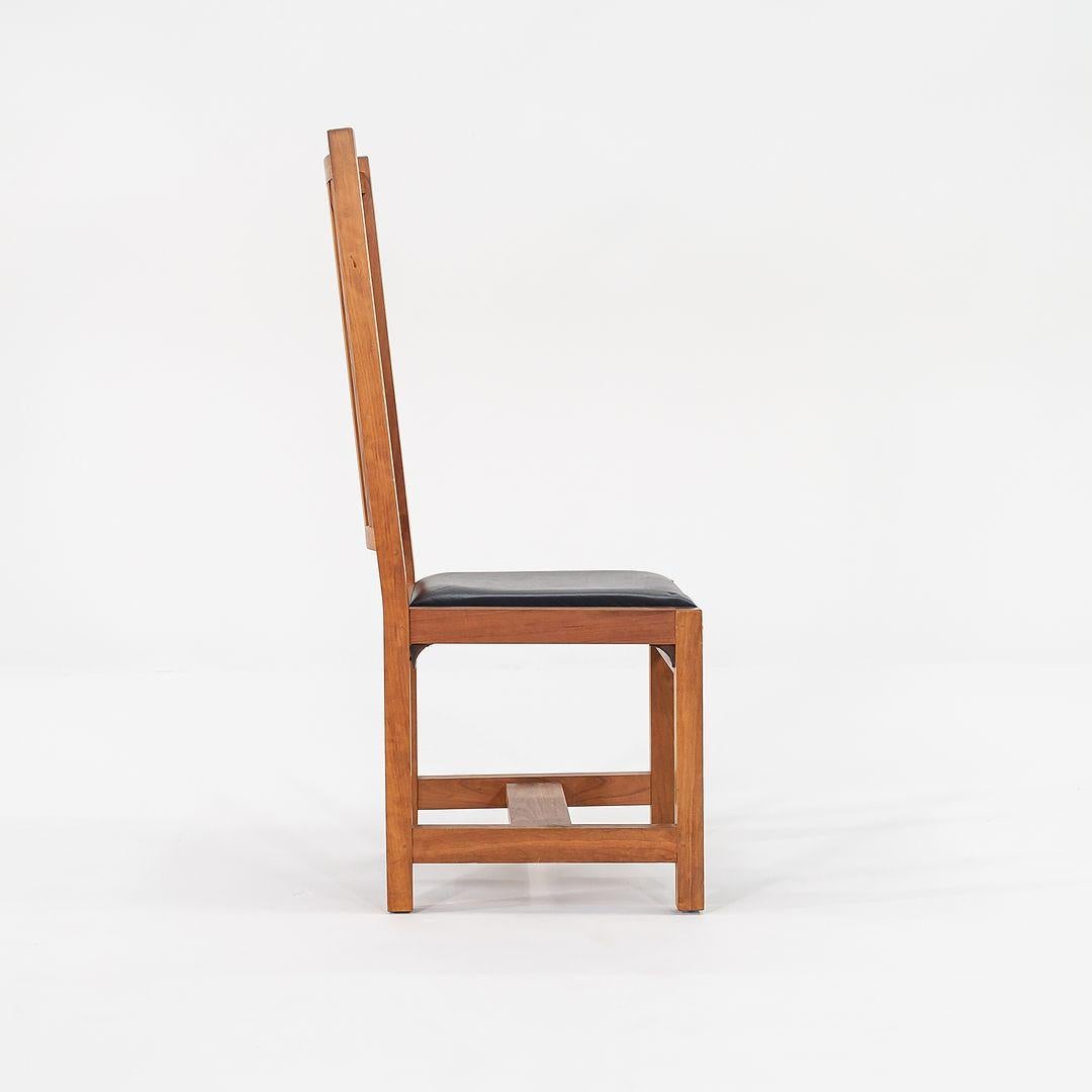 Modern 1990 Thomas Moser Slatted Mission-Style Dining Chairs in Cherry Hardwood w/ Seat For Sale