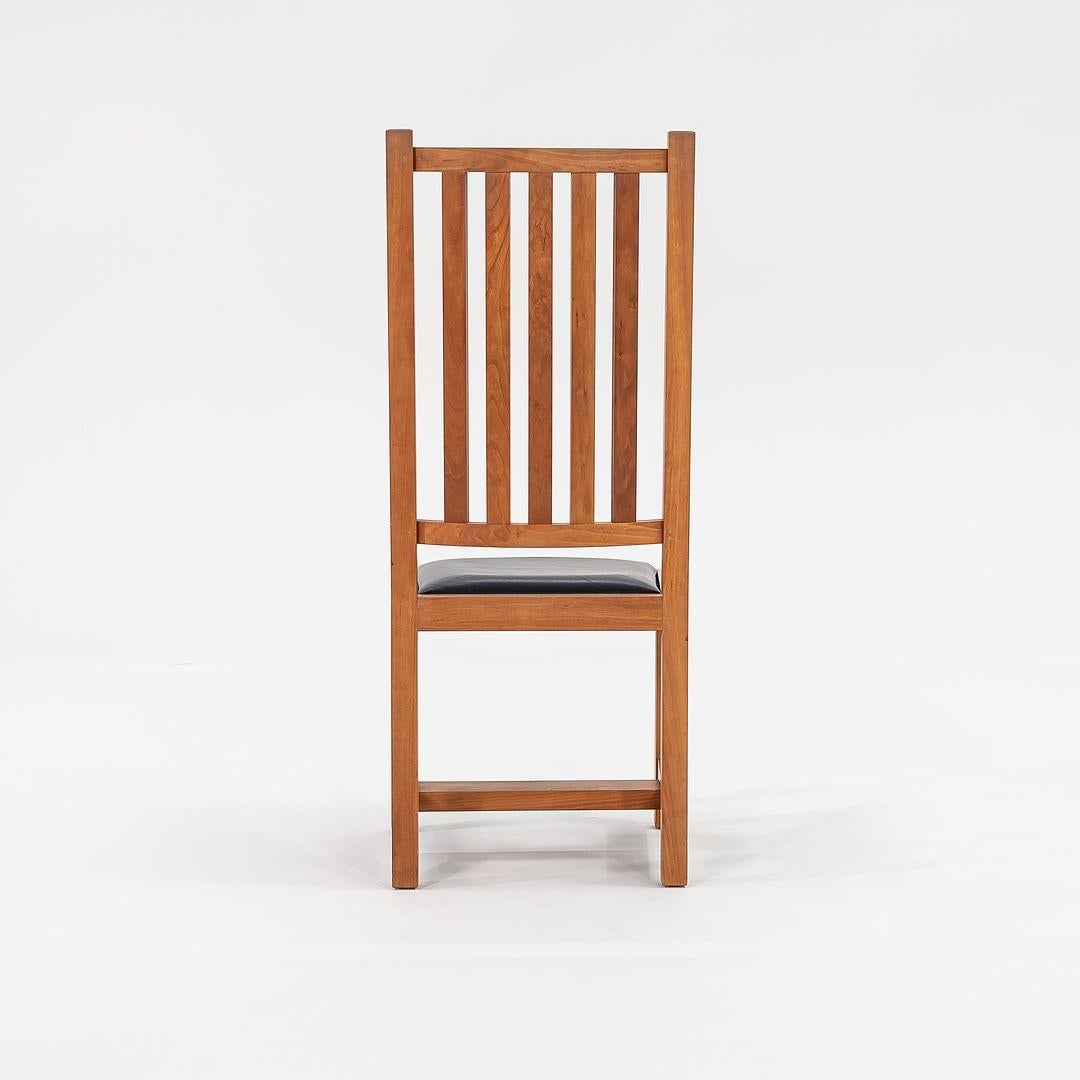 Late 20th Century 1990 Thomas Moser Slatted Mission-Style Dining Chairs in Cherry Hardwood w/ Seat For Sale