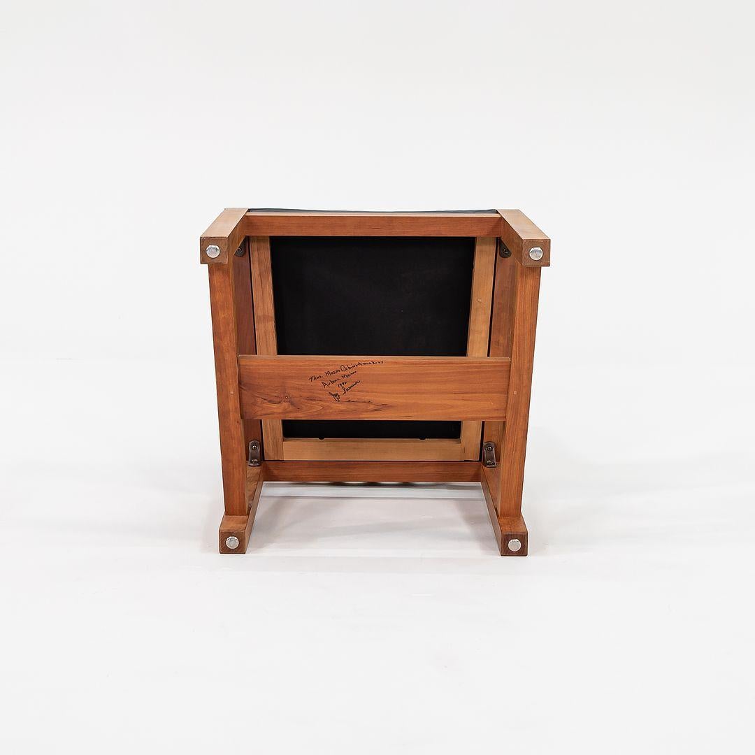 Wood 1990 Thomas Moser Slatted Mission-Style Dining Chairs in Cherry Hardwood w/ Seat For Sale