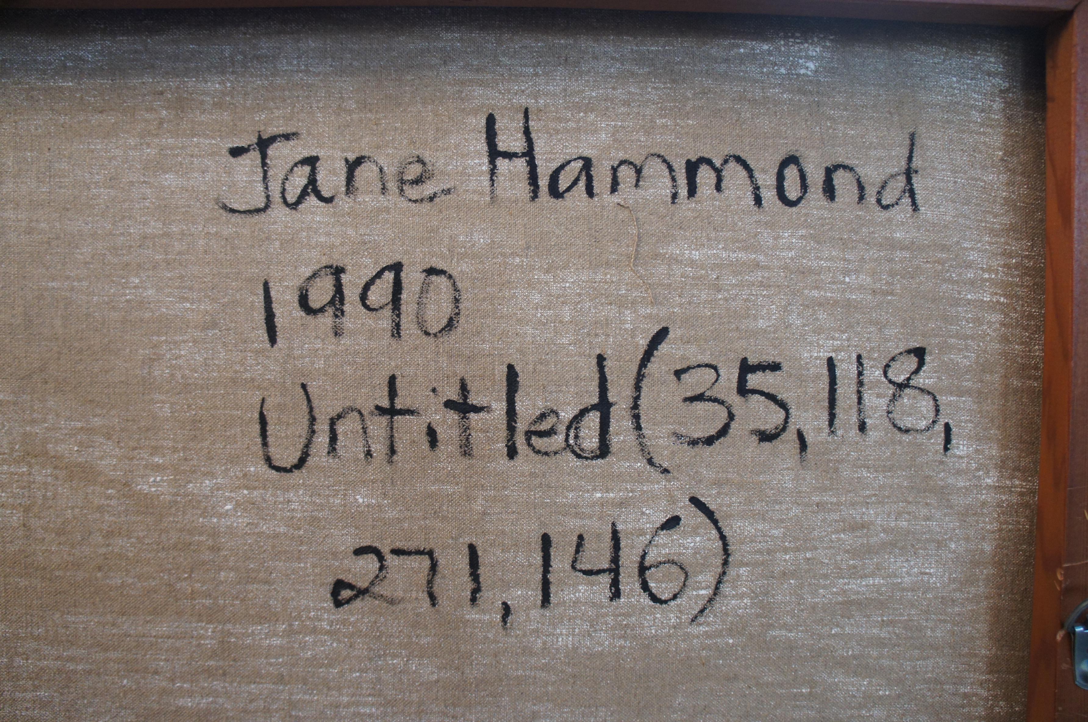 1990 Untitled by Jane Hammond Female Nude Tantric Expressionist Oil Painting 3