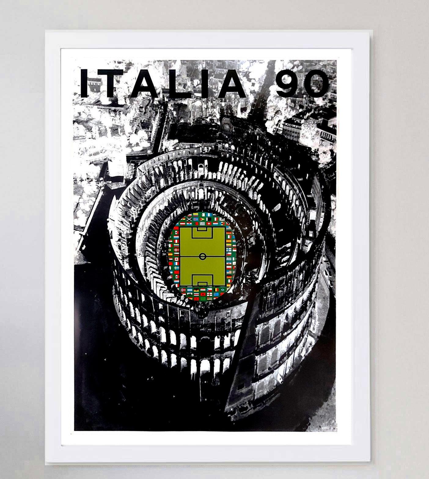 1990 World Cup Italia '90, Original-Vintage-Poster im Zustand „Gut“ im Angebot in Winchester, GB