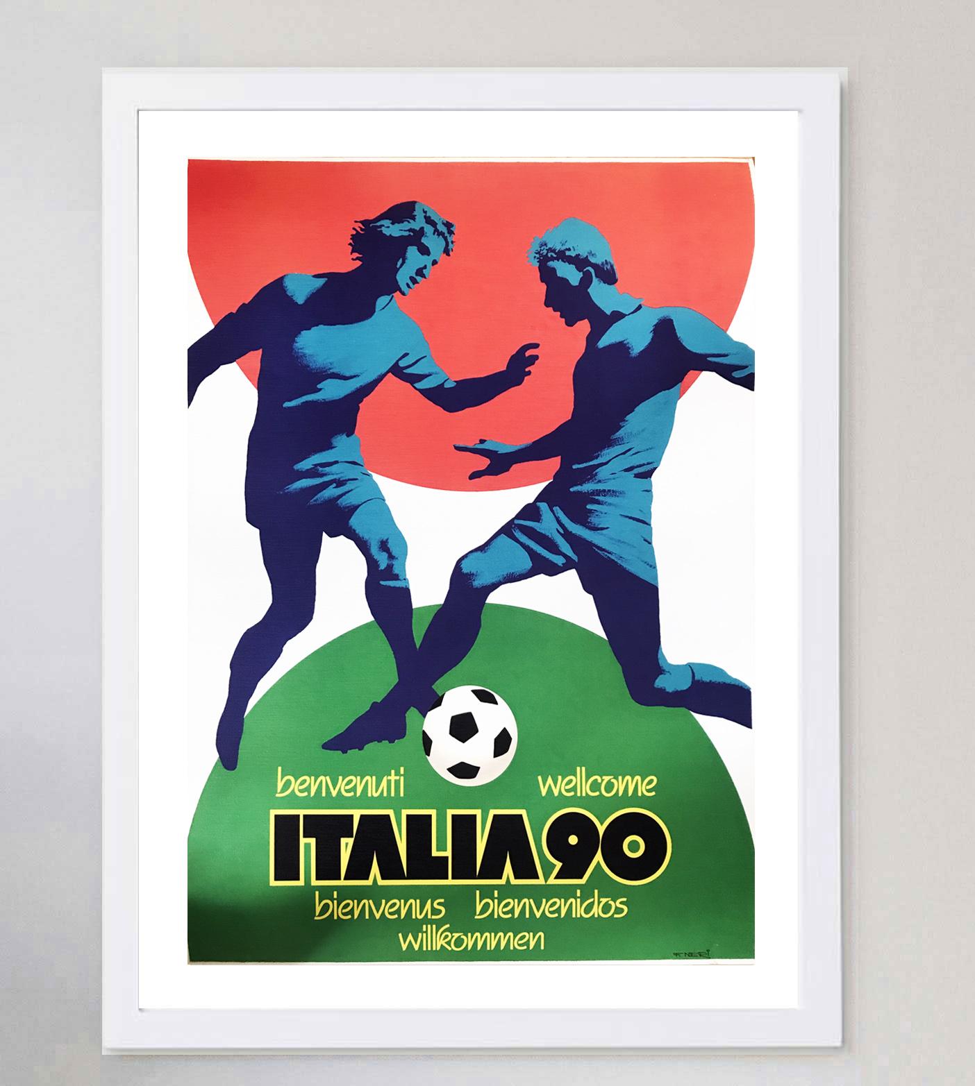 Italian 1990 World Cup Italia '90 Original Vintage Poster