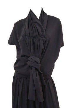 1990 Yohji Yamamoto Avant Garde Open Back Wool Dress