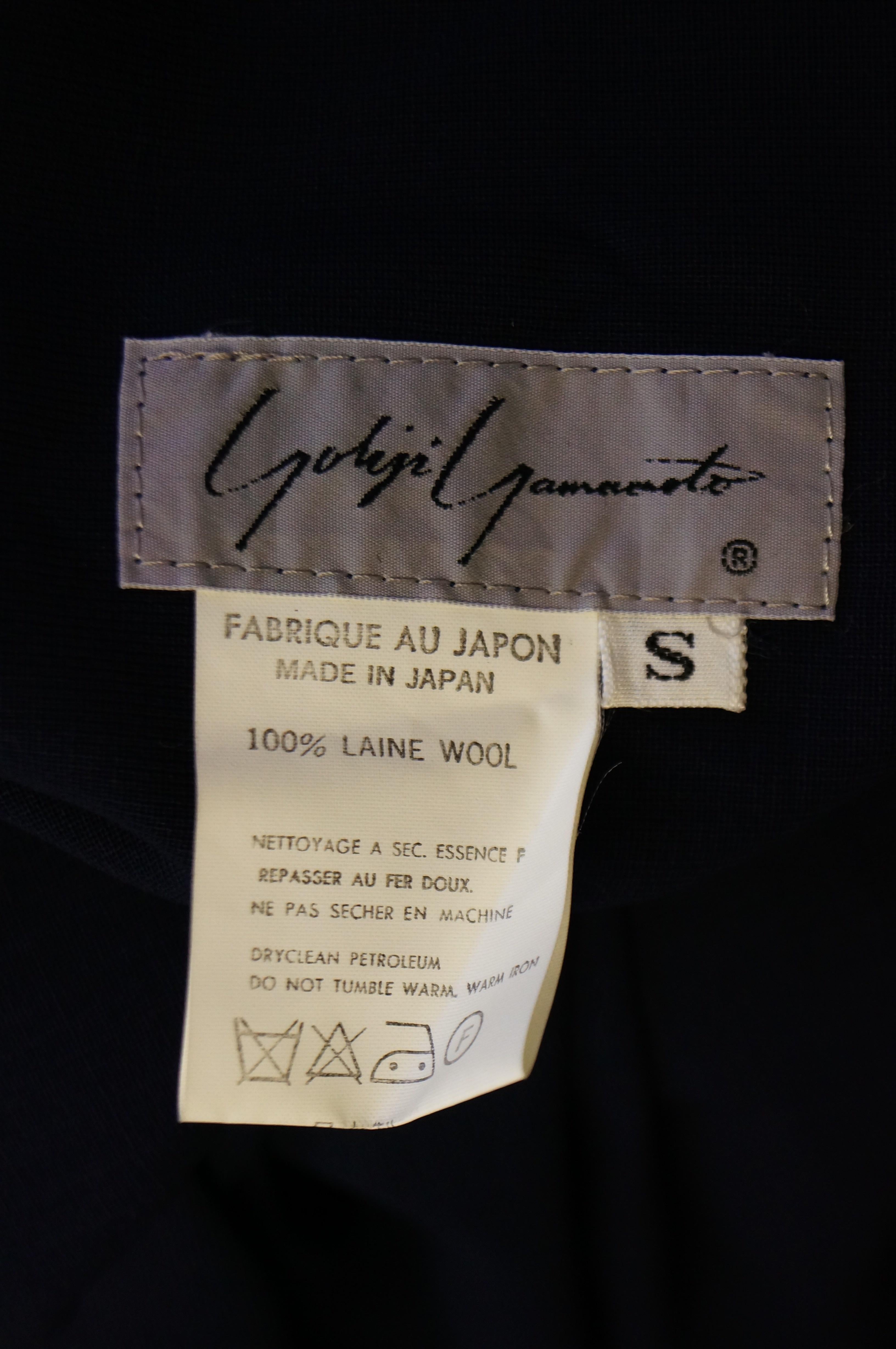 1990 Yohji Yamamoto Avant Garde Open Back Wool Dress  For Sale 4