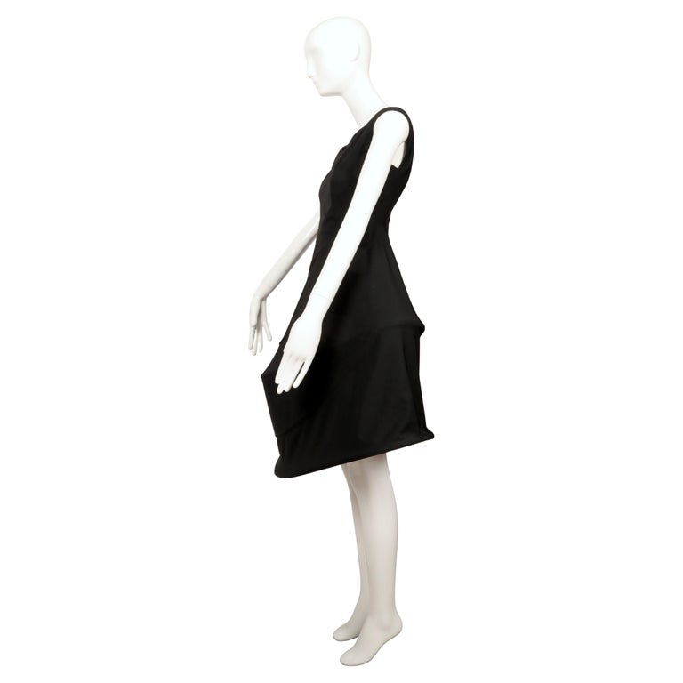 1990 Yohji Yamamoto Black Asymmetrically Seamed Hoop Dress 1990 Yohji Yamamoto Black Asymmetrically Seamed Hoop Dress
