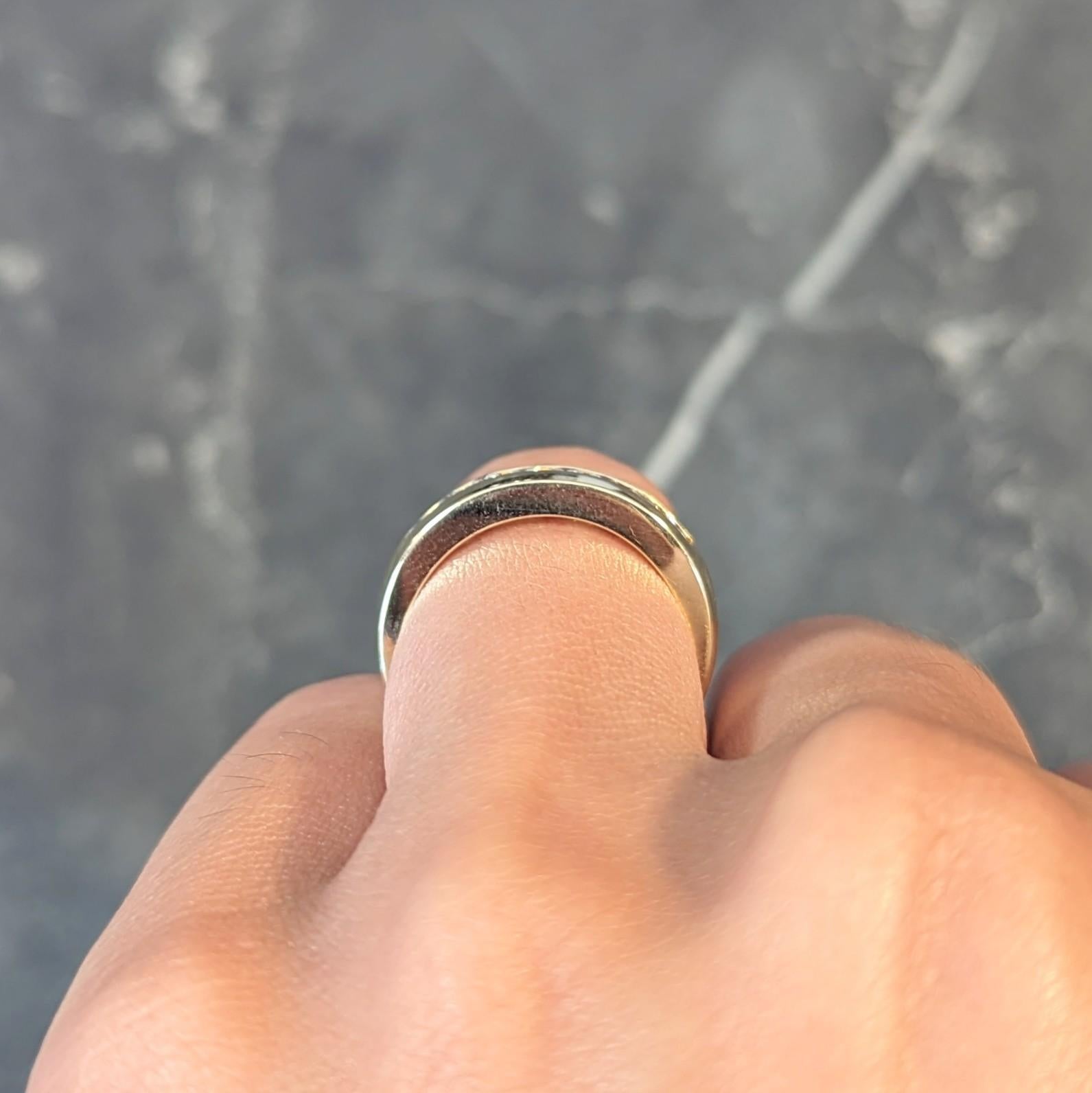Bague vintage en or jaune 14 carats avec diamants 0,48 carat, années 1990 en vente 8