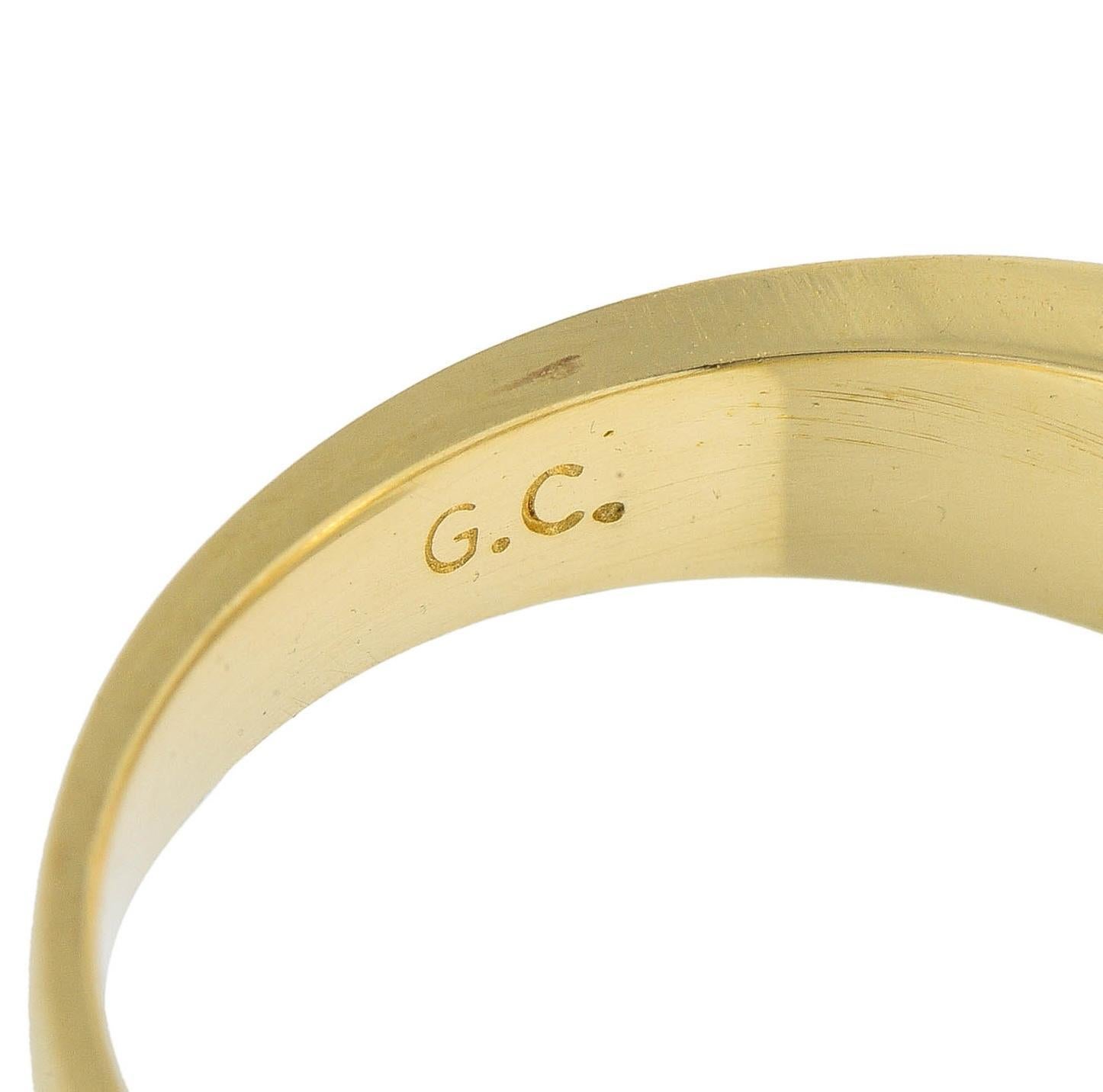 Bague vintage en or jaune 14 carats avec diamants 0,48 carat, années 1990 en vente 3