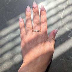 1990's 14 Karat Rose Gold Vintage Fluted Wedding Band Ring
