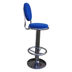 1990s-2000s Chrome Rotating Stool