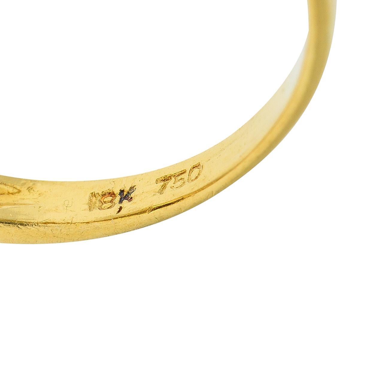 1990s 2.35 CTW Ruby Diamond 18 Karat Yellow Gold Spray Cluster Ring GIA For Sale 3