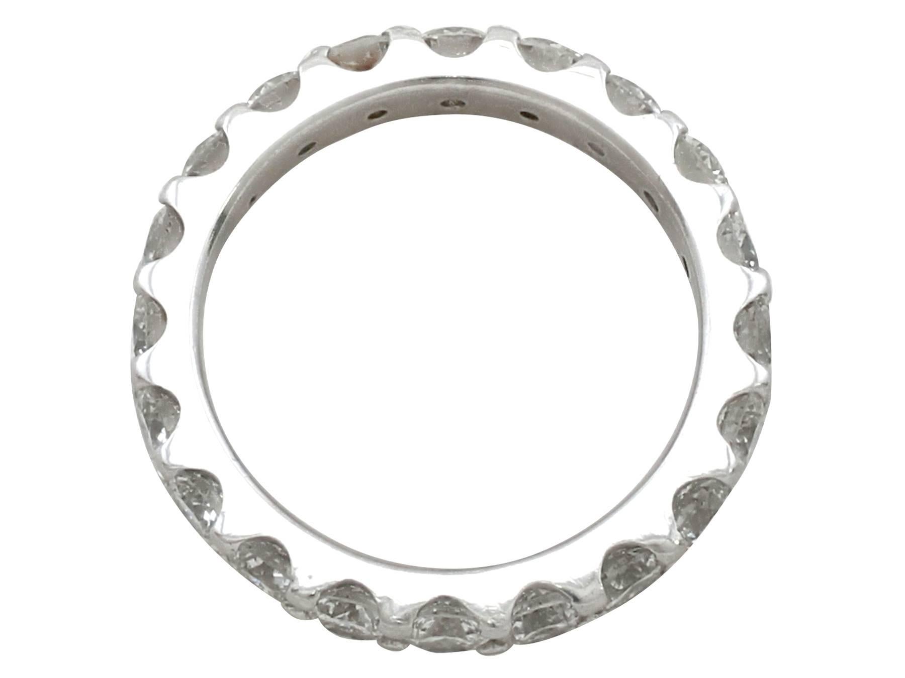 Women's or Men's 1990s 2.62 Carat Diamond and White Gold Full Eternity Ring- Size 6