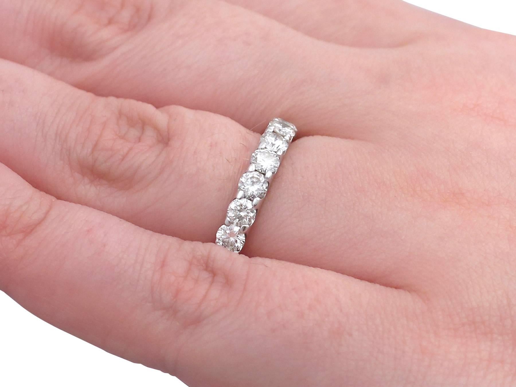 1990s 2.62 Carat Diamond and White Gold Full Eternity Ring- Size 6 3
