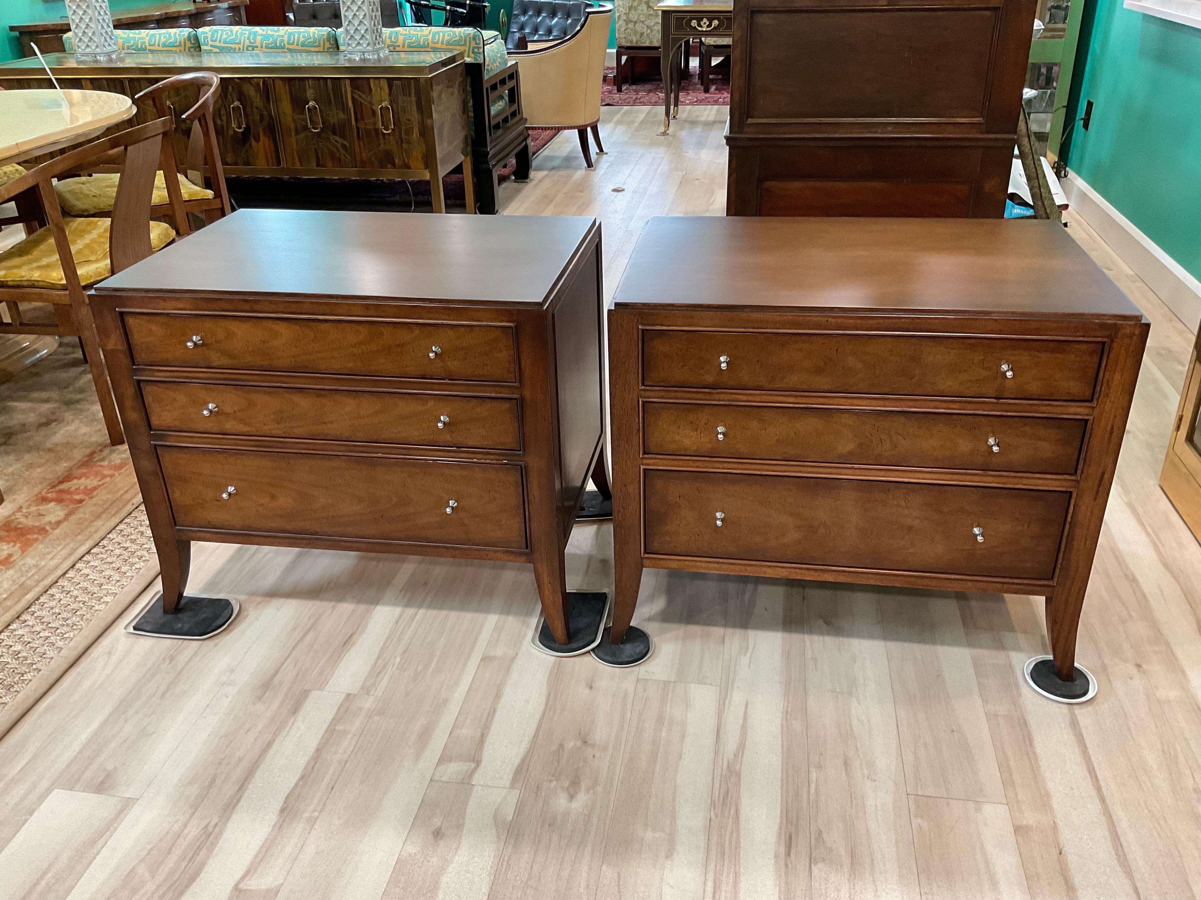 Modern 1990s 3-Drawer Chests From Barbara Barry for Baker Furniture - a Pair