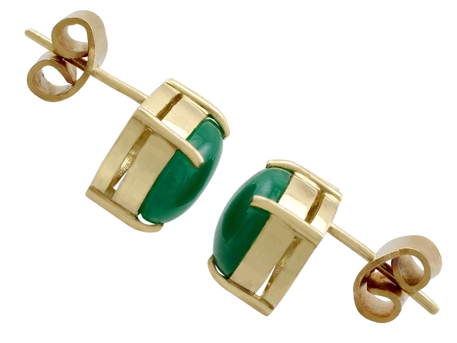 1990s 4.46 carat Jade and Diamond Earrings  In Excellent Condition In Jesmond, Newcastle Upon Tyne