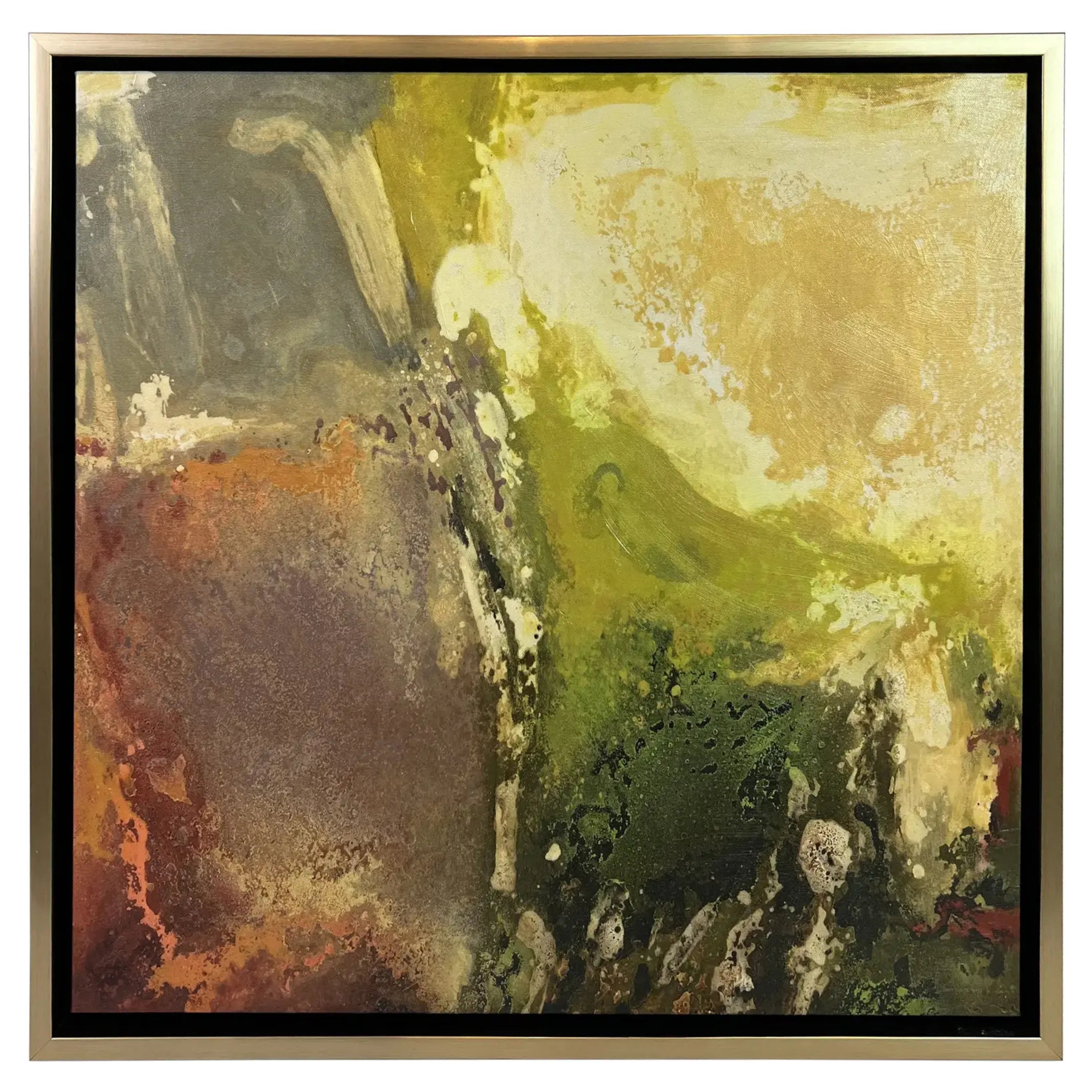 1990s Abstract Giclée Canvas Print, Colorful Framed Art For Sale