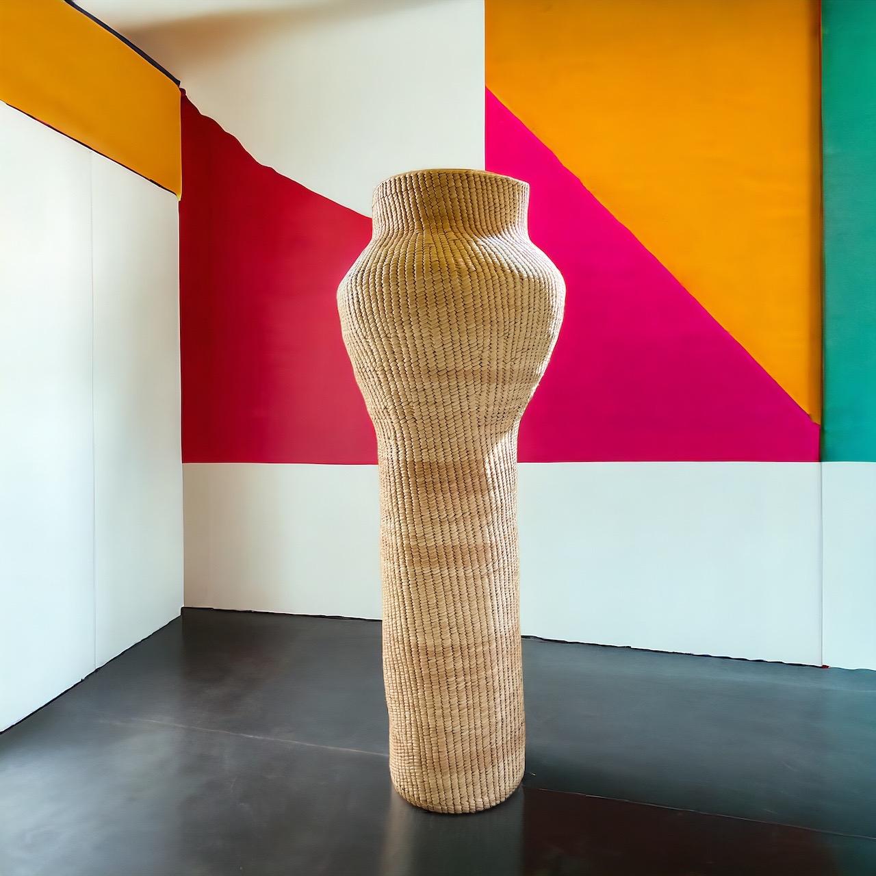 Abstract Handwoven Palm Sculpture, Large (Wide) Excellent état - En vente à La Mesa, CA